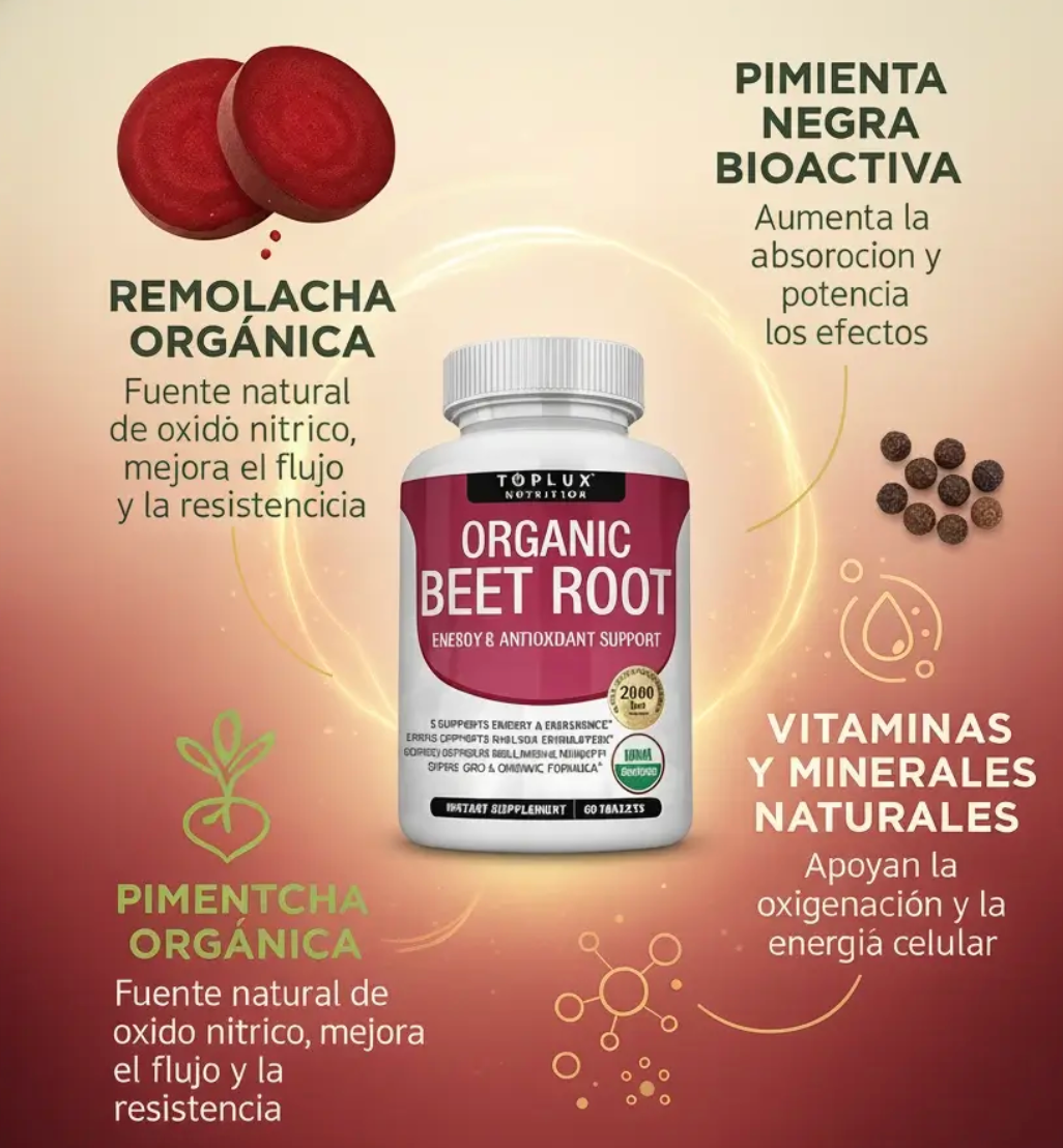 2x1 Organic Beet Root - Aumenta la energia natural