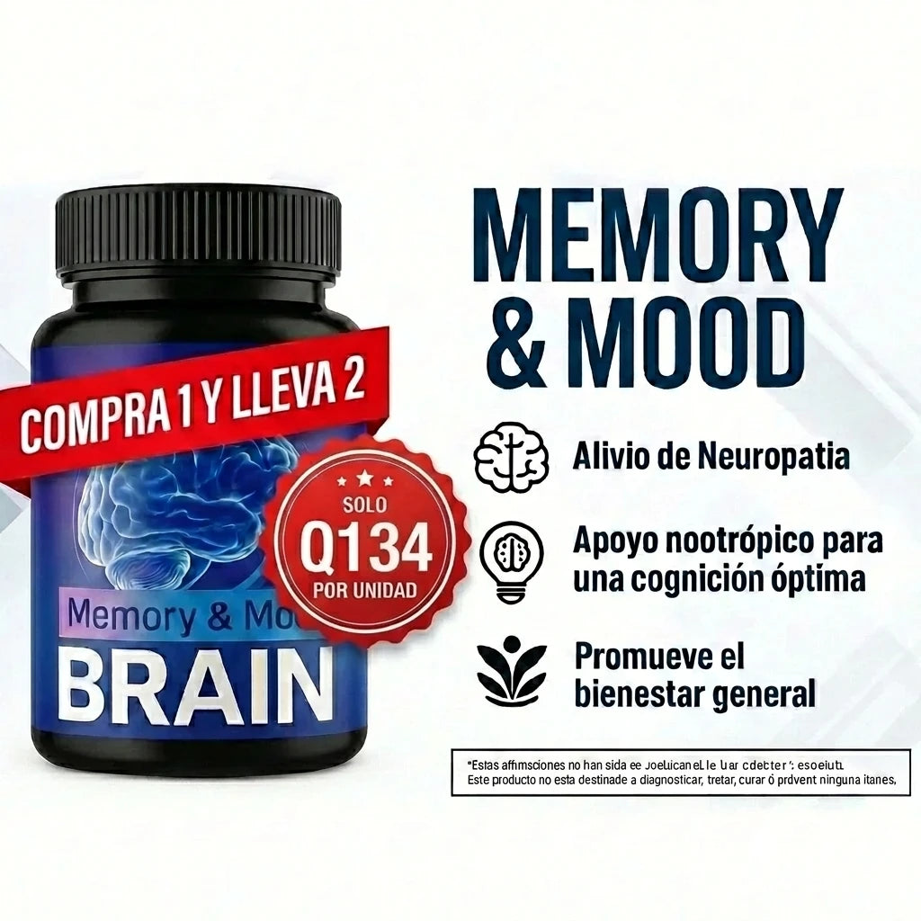(Super 2x1) Neuro Brain 60 Caps - Alivio Natural de Neuropatia