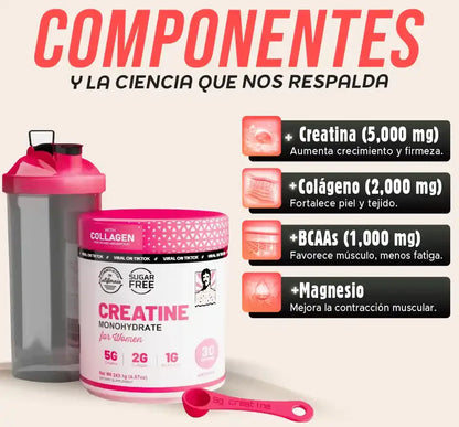 COMBO 2x1 - CREATINA PREMIUM MONOHIDRATO PARA MUJERES