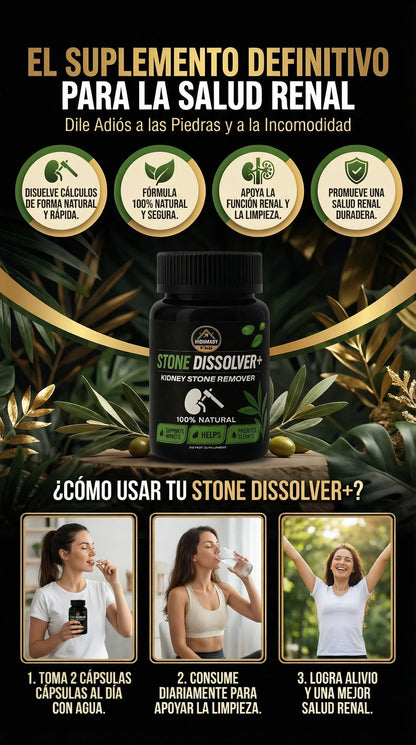 STONE DISSOLVER™ - Disuelve Cálculos, Alivia Dolor y Mejora el Flujo Urinario